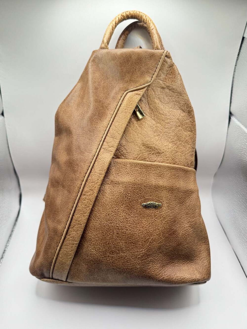 Cuoieria Fiorentina Genuine Italian Leather Convertible Backpack/Crossbody Bag